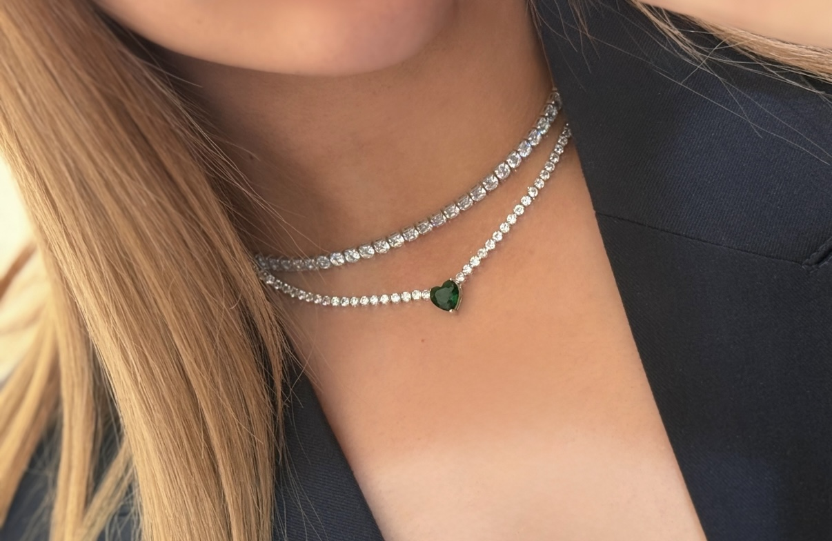 گردنبند تنیسی جواهر