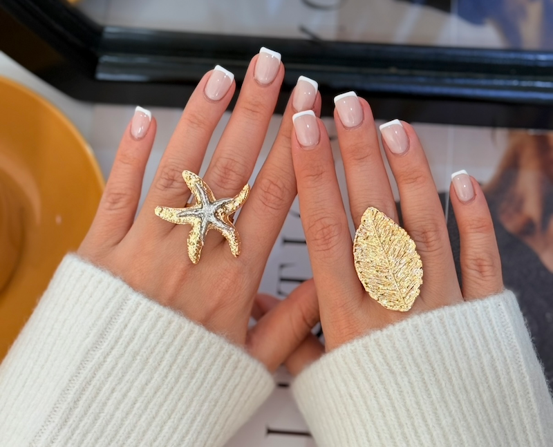 انگشترورشو مدل برگ و ستاره دریایی