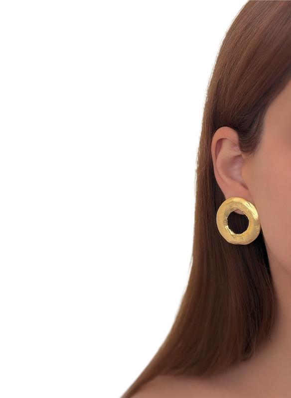 گوشواره ورشو مدل دایره دفرمه