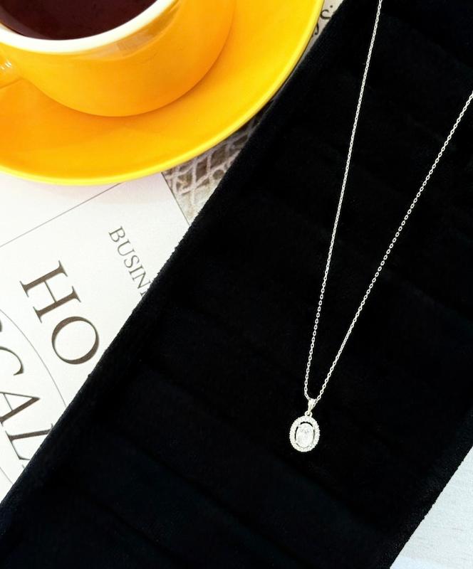 گردنبندمینیمال بیضی 