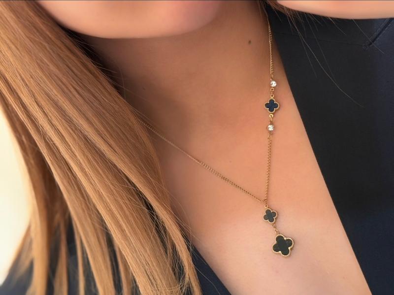 گردنبندونکلیف سنگ مشکی