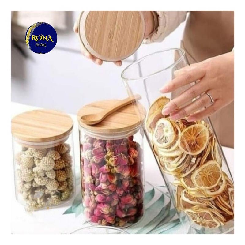 بانکه شیشه ای درب چوبی اوکیا 7 پارچه