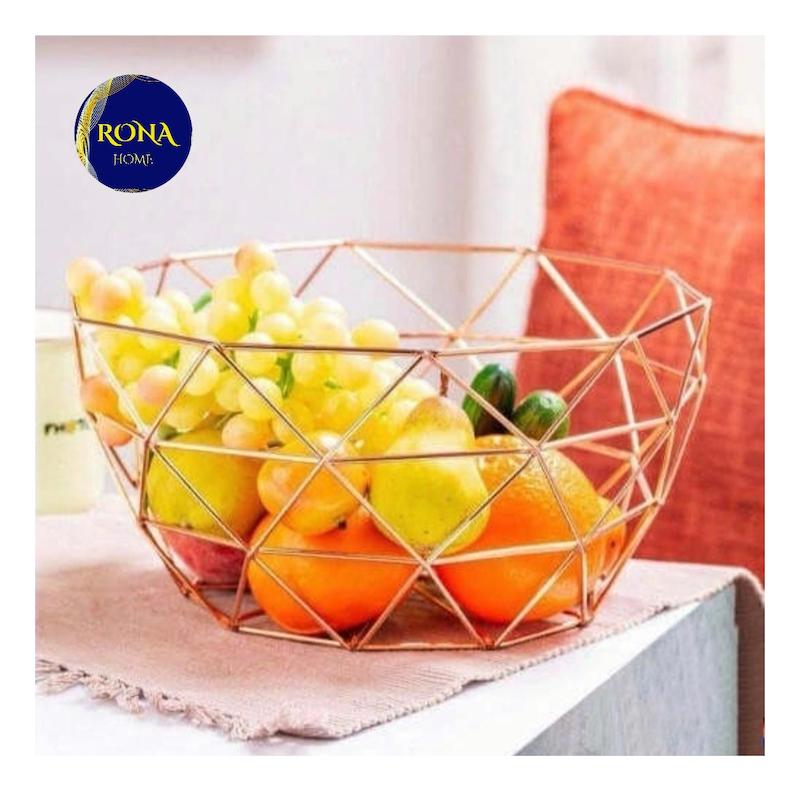 میوه خوری طرح ایکیا بزرگ فلزی طلایی