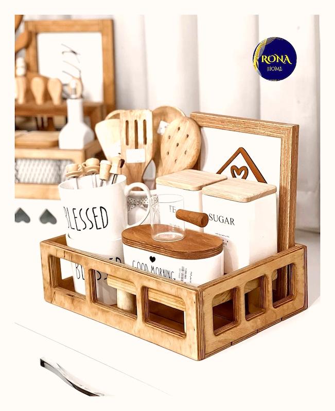 باکس نظم دهنده چوبی بزرگ پنجره ای