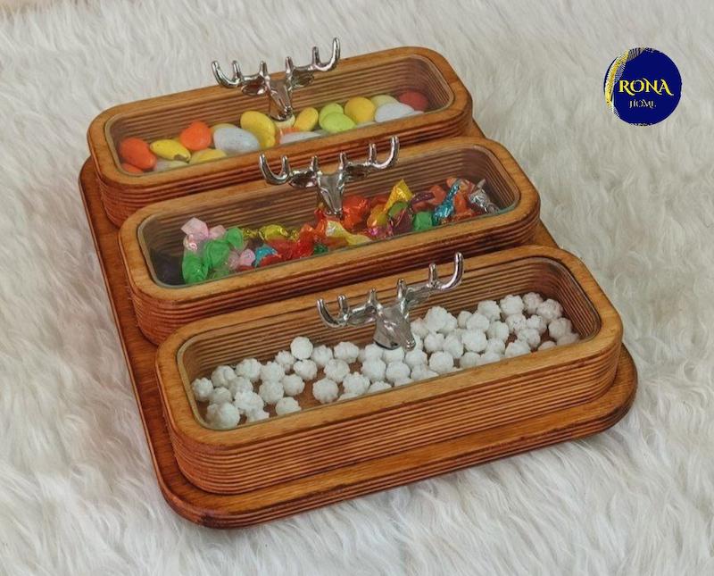 اردور خوری چوبی درب دار شاخ گوزن