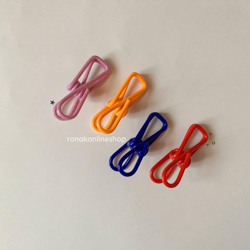 پک 2عددی گیره فلزی رنگی🖇️🍡