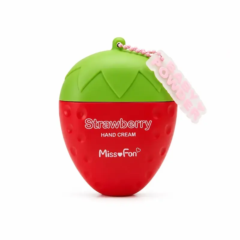 کرم دست توت فرنگی آویزدار MISS FON🍓🥢