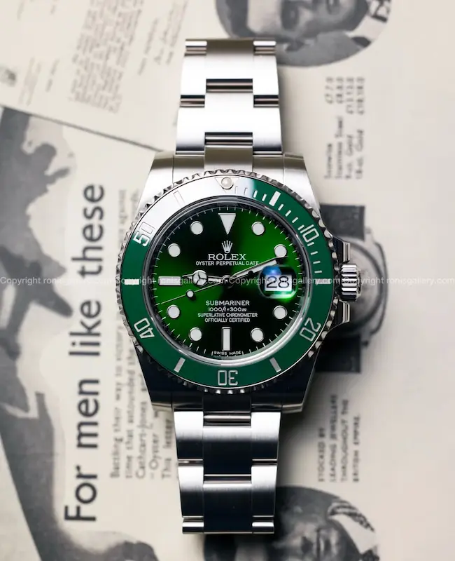 ساعت رولکس ساب‌مارینر هالک سبز Rolex Submariner Hulk Green Dial