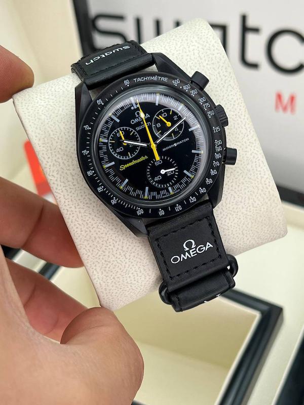 ساعت امگا × سواچ Mission to the Moon – Yellow Seconds Edition (های‌کپی بهترین کیفیت)