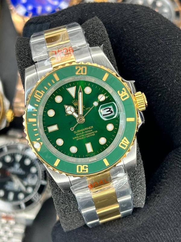 رولکس سابمارینر Hulk دو رنگ – صفحه سبز طلایی (های‌کپی بهترین کیفیت)