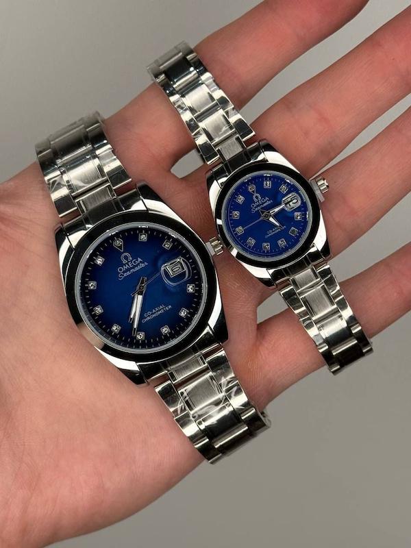 ست ساعت امگا Seamaster Royal Blue – Couple Edition (مدل اقتصادی | موتور چینی)