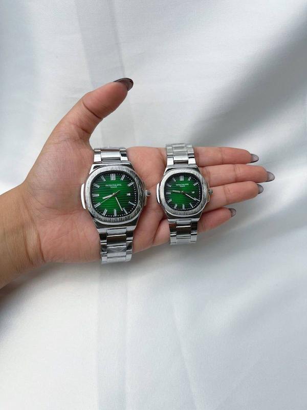 ست ساعت پتک فیلیپ Patek Philippe Nautilus صفحه مشکی موتور چینی)