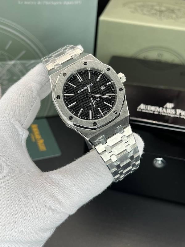 ساعت مچی مردانه Audemars Piguet های‌کپی کیفیت مستر صفحه مشکی با موتور ژاپنی 