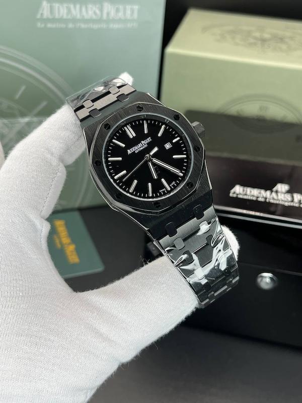 ساعت مچی مردانه Audemars Piguet های‌کپی کیفیت مستر صفحه مشکی بدنه مشکی با موتور ژاپنی