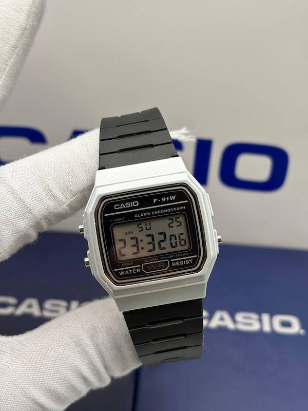 ساعت مچی مردانه اورجینال Casio نوستالژی ژاپنی | کلاسیک و پرطرفدار F-91W بند سیلیکونی