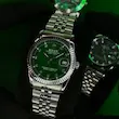 ساعت مچی مردانه رولکس ROLEX مدل دیت جاست صفحه سبز