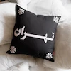کوسن تهران از مجموعه رترو رودست روی مبل روشن، ابعاد ۴۵×۴۵ سانتی‌متر