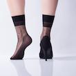 جوراب دوربعی شیشه ای خالدار