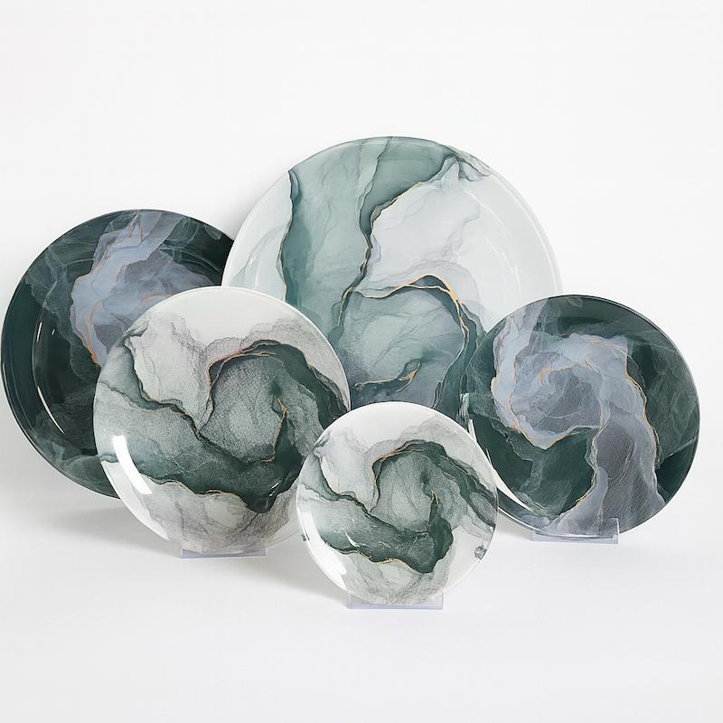 سرویس ترکیبی گرد از برند آرکوفام مدل نانسی سبز