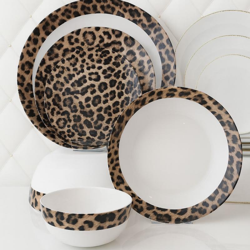 سرویس 6 نفره 26 پارچه طرح پلنگی برند گلدن اپال