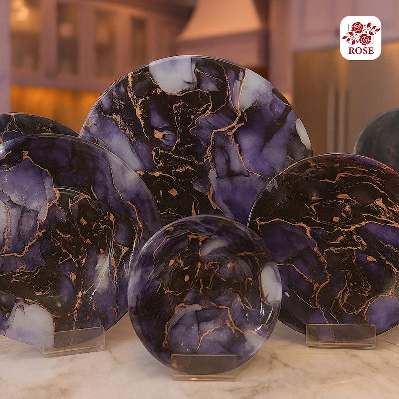 سرویس ترکیبی گرد از برند آرکوفام مدل مورانو بنفش