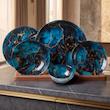 سرویس ترکیبی گرد از برند آرکوفام طرح مورانو آبی - (Blue Murano)