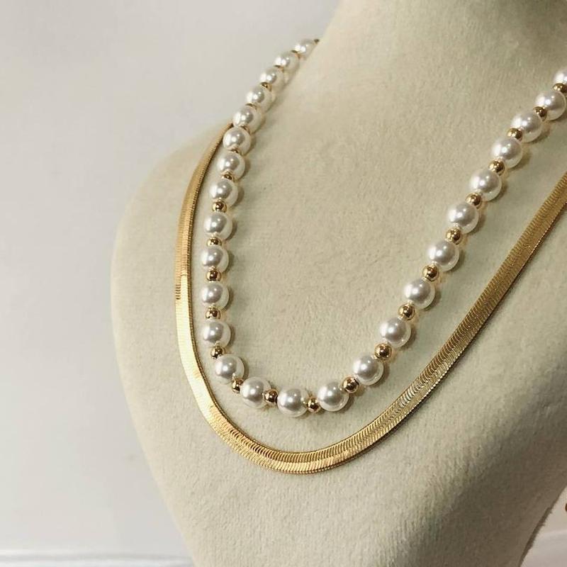 گردنبند مرواریدی با گوی 