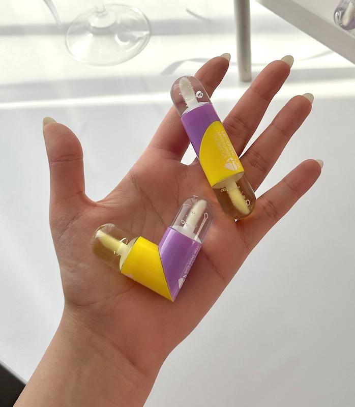 لیپ گلاس مگنتی ۲ طرفه قلبی color castle 💛💜