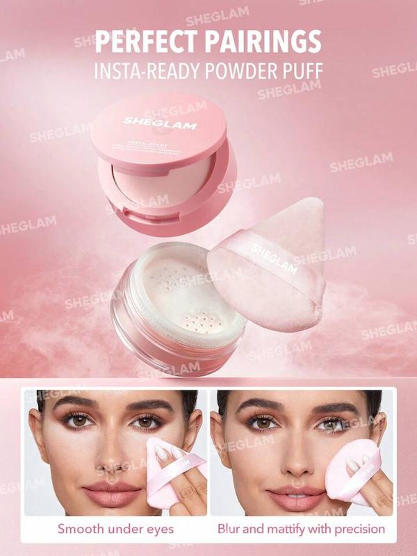 پودر فیکس دو طبقه شیگلم Sheglam مدل  Pink Setting Powder