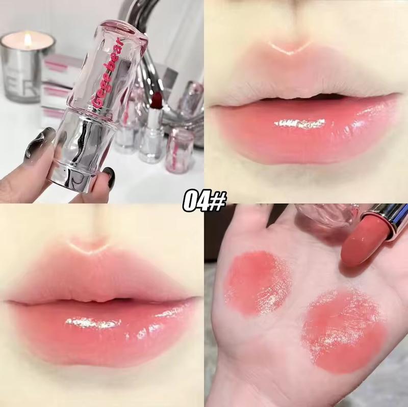 رژلب خیس Gege bear پوکه نقره ای🪩💗