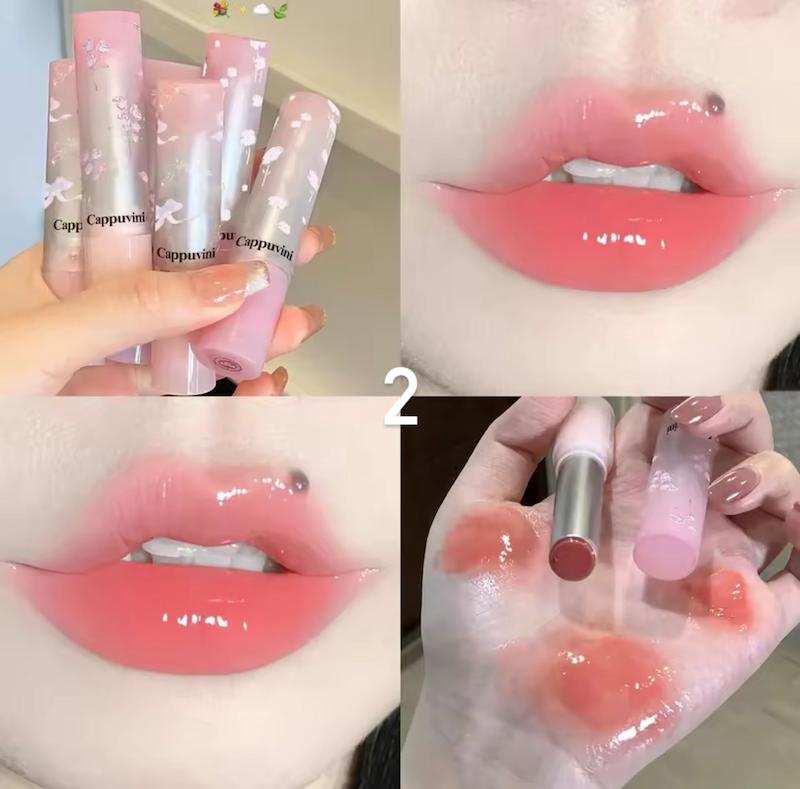 رژلب خیس پاپیونی و شکوفه ای Cappuvini🎀🪷