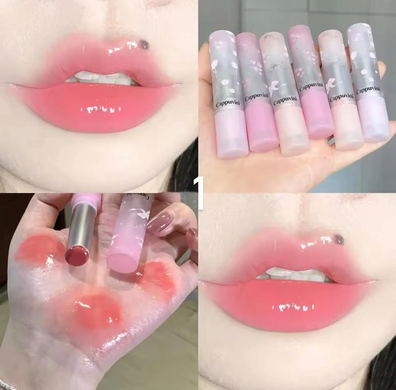 رژلب خیس پاپیونی و شکوفه ای Cappuvini🎀🪷