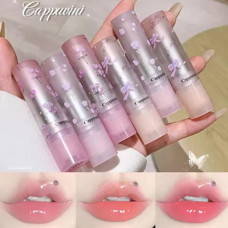رژلب خیس پاپیونی و شکوفه ای Cappuvini🎀🪷