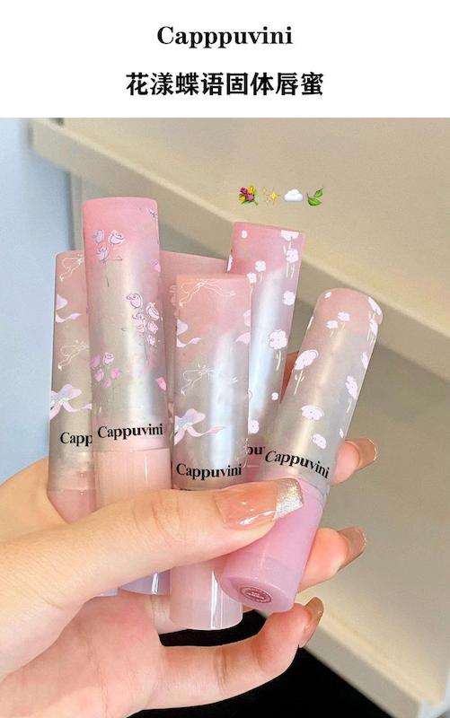 رژلب خیس پاپیونی و شکوفه ای Cappuvini🎀🪷