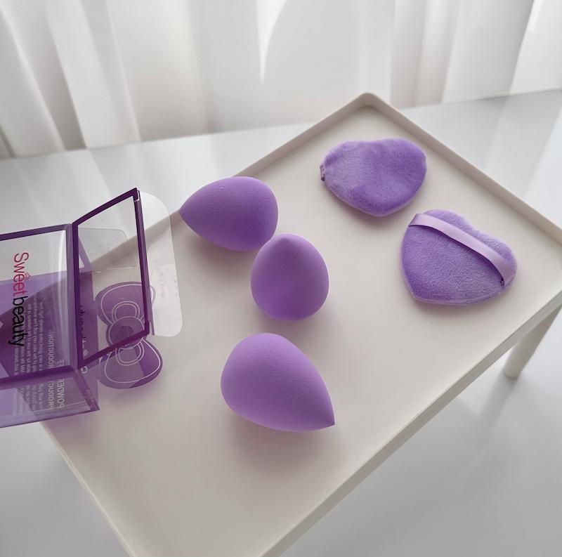 ست بیوتی بلندر و پاف قلبی Sweet beauty🥚🩵