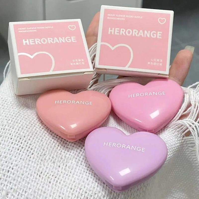 رژگونه قلبی بافت کرمی HERORANGE🧁🩷