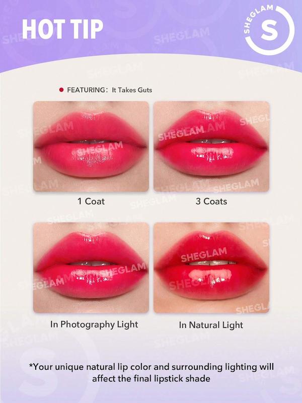رژ لب براق Mirror Kiss رنگ Periodt برند Sheglam