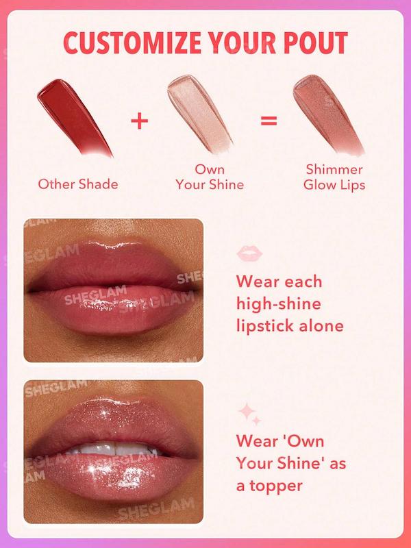 رژ لب براق Mirror Kiss رنگ Periodt برند Sheglam