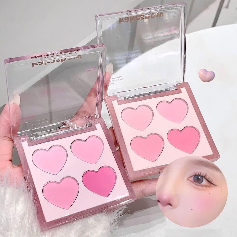 پلت رژگونه 4 رنگ قلبی کره ای💗