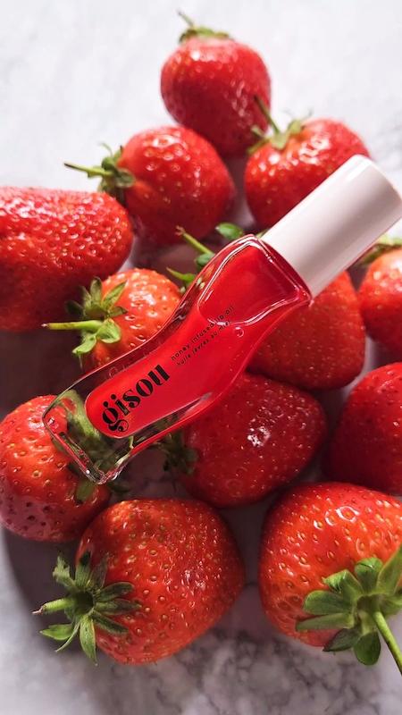 لیپ اویل گیسو توت فرنگی gisou strawerry🍓