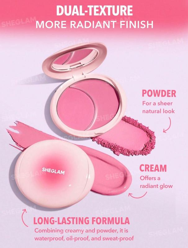پلت رژگونه شیگلم SHEGLAM مدل Cheek to Cheek Duo رنگ pink sprinkles🩷