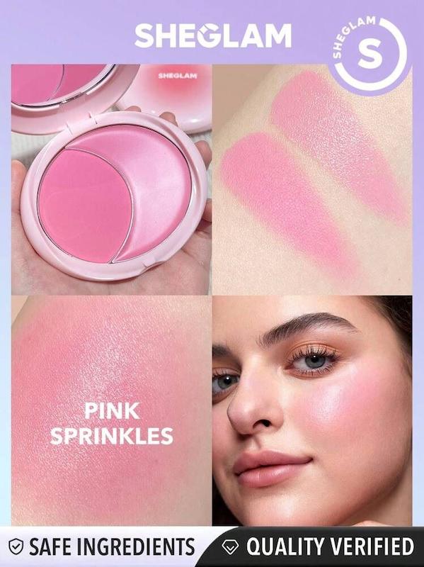 پلت رژگونه شیگلم SHEGLAM مدل Cheek to Cheek Duo رنگ pink sprinkles🩷