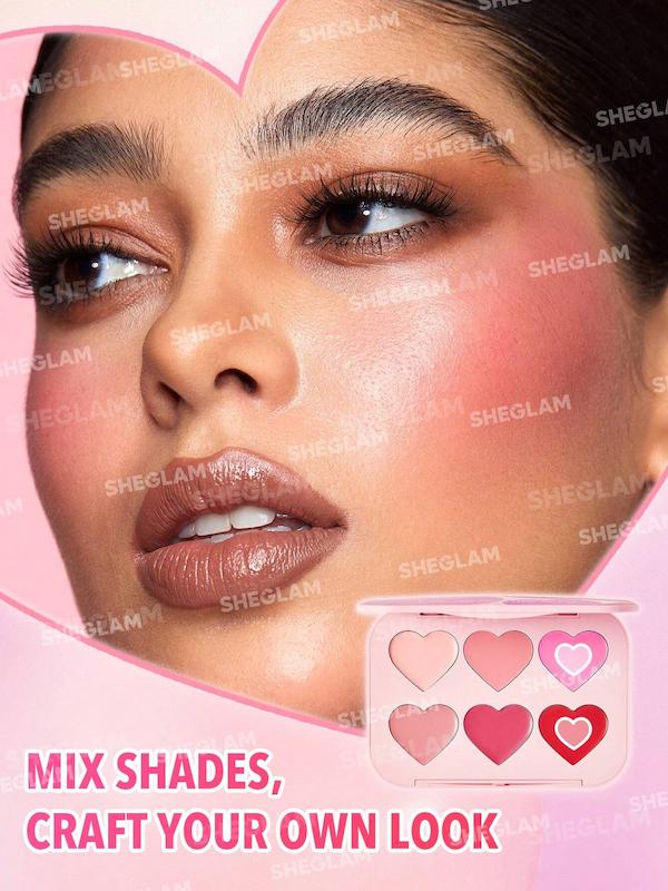پلت رژگونه کرمی شیگلم Sheglam مدل Flush Crush رنگ Blushing Bouquet