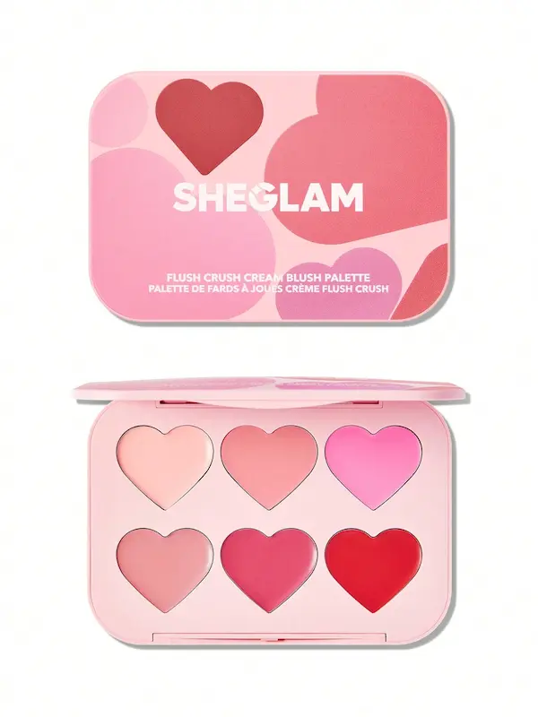 پلت رژگونه کرمی شیگلم Sheglam مدل Flush Crush رنگ Blushing Bouquet