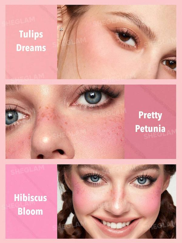 پلت رژگونه پودری شیگلم Sheglam مدل Floral Flush رنگ Blushing Bouquet