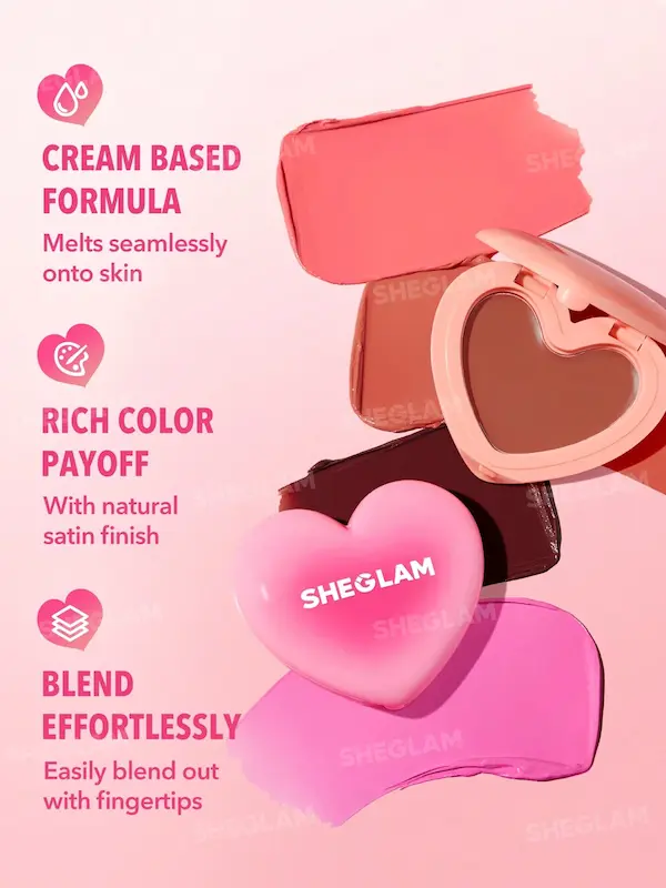 رژگونه کرمی قلبی شیگلم Sheglam مدل Blush-Affection