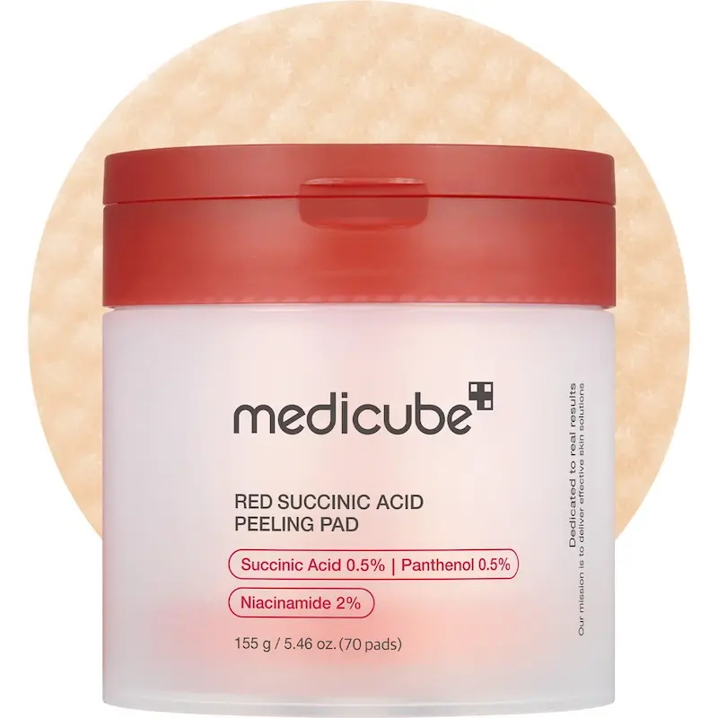 پدهای پانتنول اسید سوکسینیک قرمز Red Succinic Acid Panthenol Pads