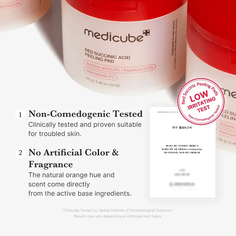 پدهای پانتنول اسید سوکسینیک قرمز Red Succinic Acid Panthenol Pads