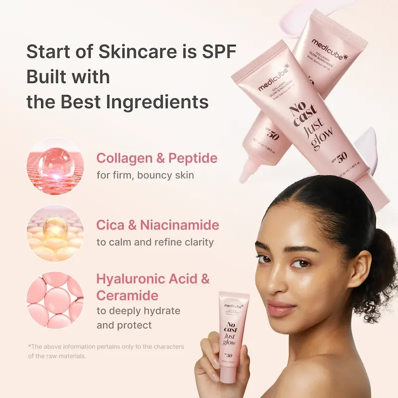 ضد آفتاب کلاژن درخشان No Cast Just Glow Collagen Sunscreen Medicube