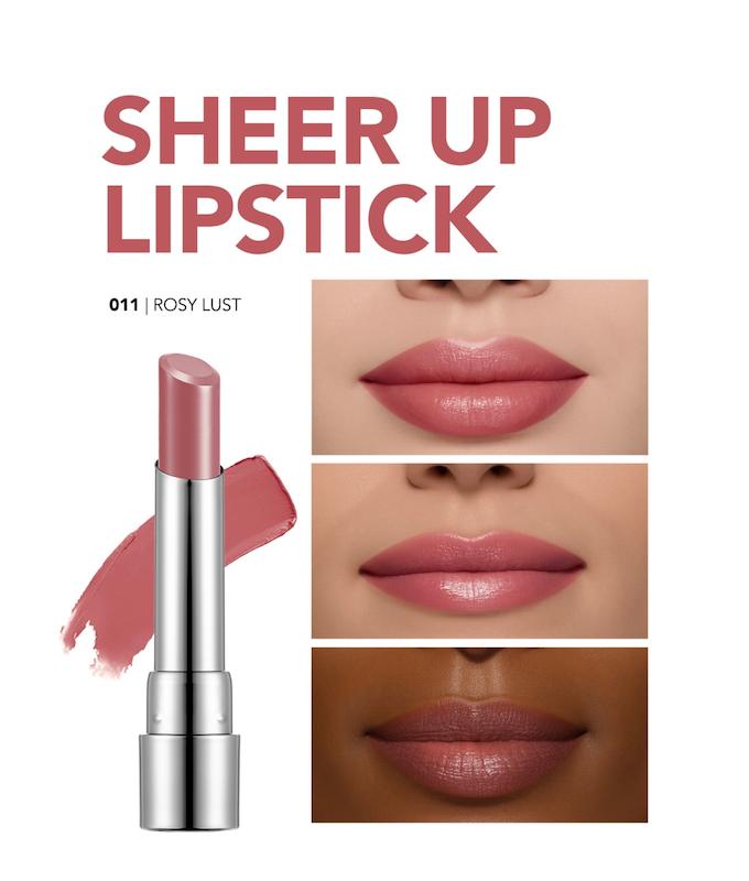 رژلب شیر آپ فلورمار Sheer Up Flormar رنگ 011 Rosy Lust